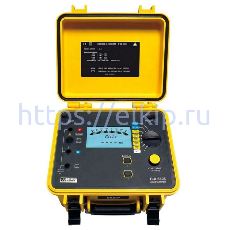 Измеритель сопротивления изоляции Chauvin Arnoux C.A 6505