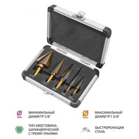 Набор свёрл по металлу МЕГЕОН 62004 Набор свёрл по металлу МЕГЕОН 62004