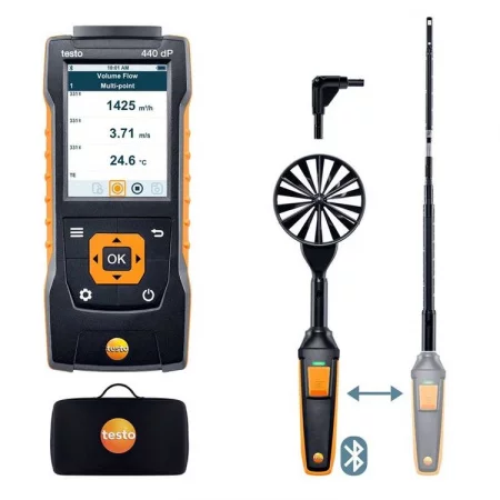 Комплект измерительный для вентиляции Testo 440 dP (вариант 1) Комплект измерительный для вентиляции Testo 440 dP (вариант 1)