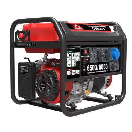 Бензиновый генератор SUNREKA G6500X (ручной стратер) Бензиновый генератор SUNREKA G6500X (ручной стратер)