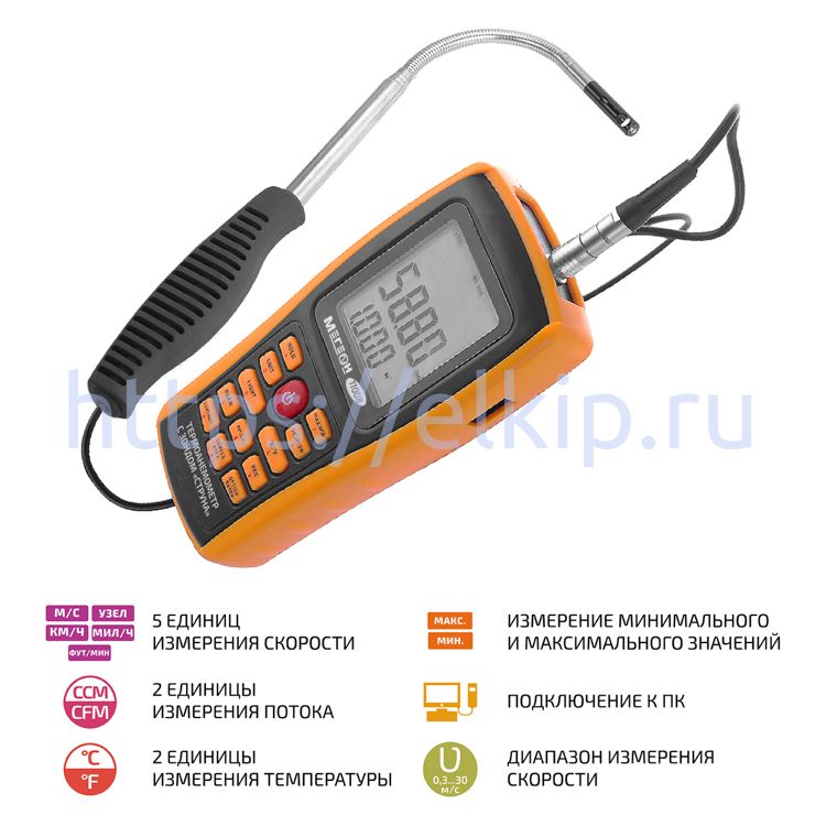 Анемометр с зондом струна МЕГЕОН 11008