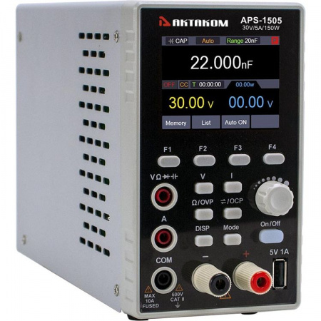 Источник питания АКТАКОМ APS-1505 Источник питания АКТАКОМ APS-1505